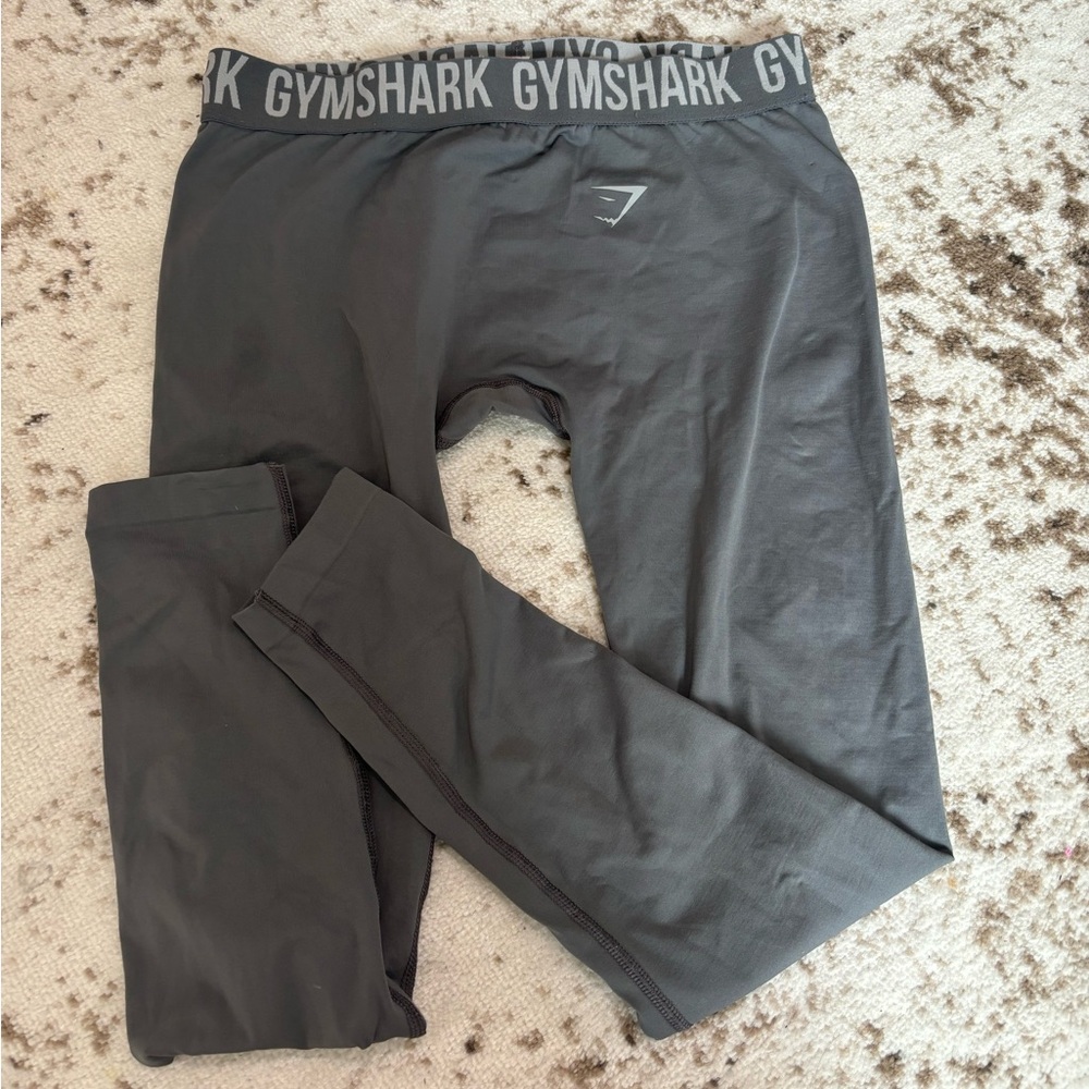 Grey Full Length Gymshark Pull Over Workout Compression leggings Size XL